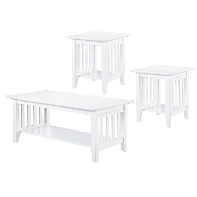 Laurel Foundry Modern Farmhouse Moffett 3 Piece Solid Wood Living